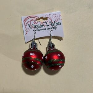 Red Ornament Earrings